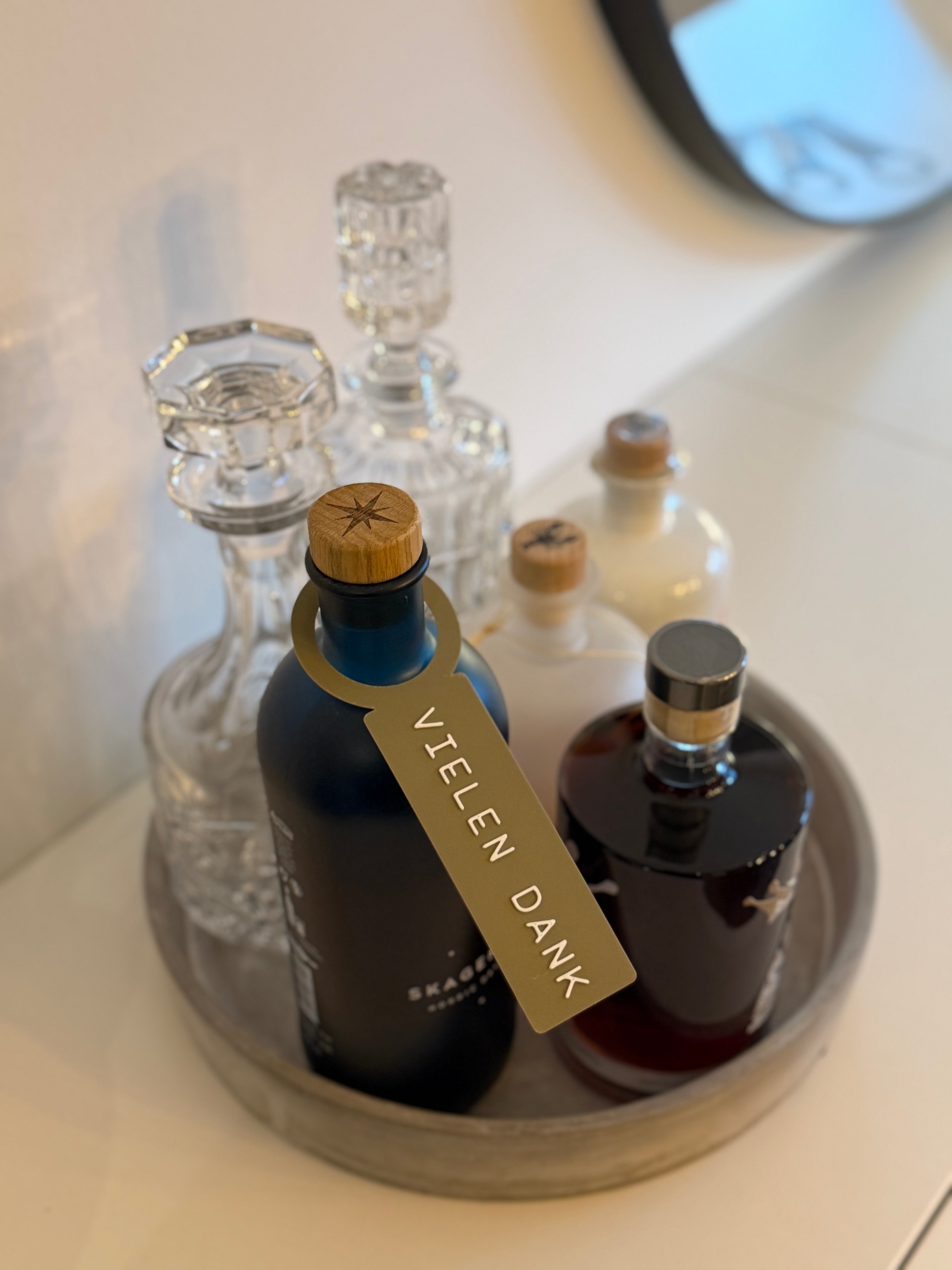 Geschenkanhänger-Set für Flaschen
