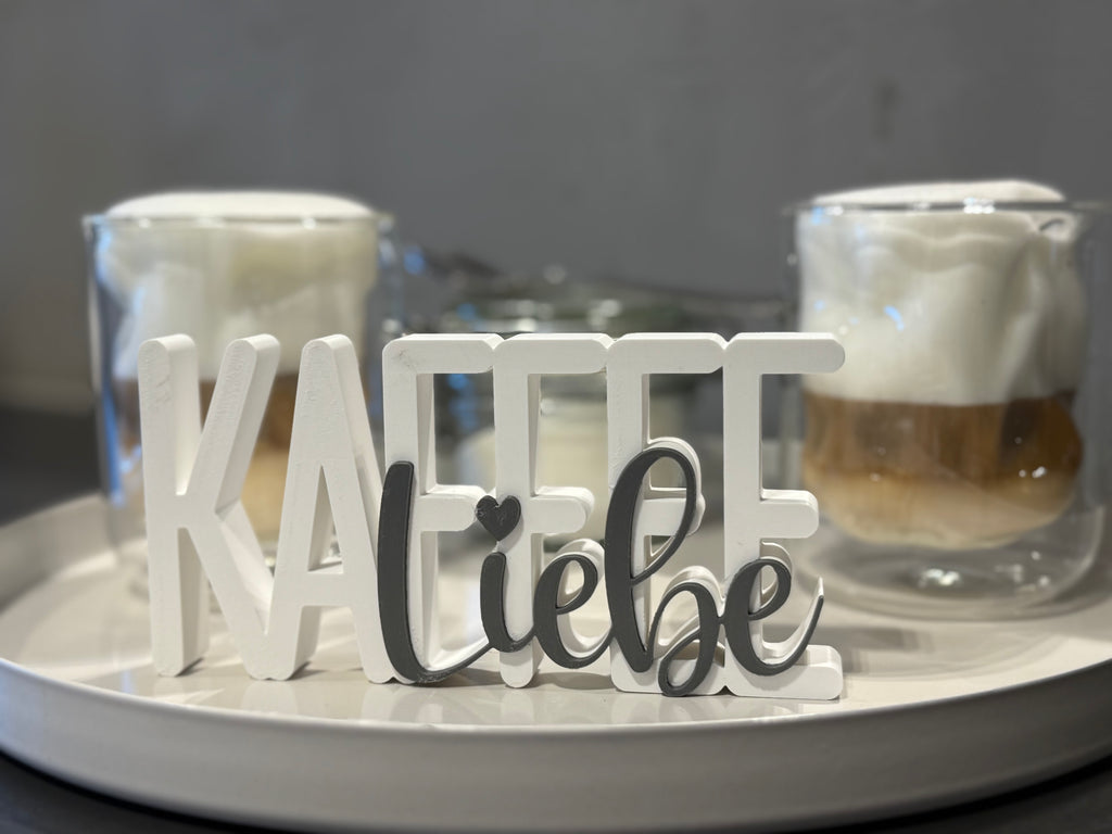 Schriftzug "Kaffee liebe"
