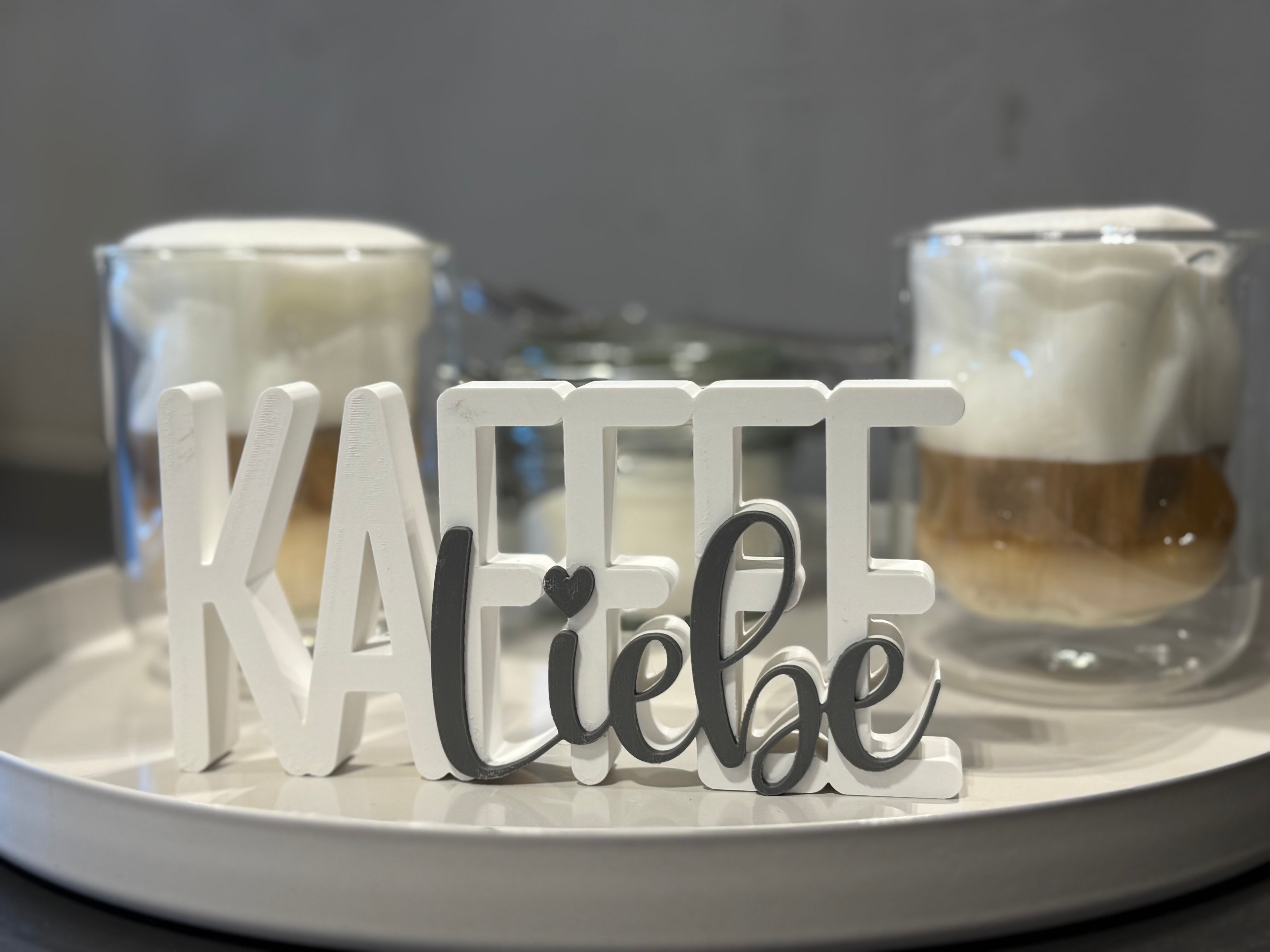 Schriftzug "Kaffee liebe"