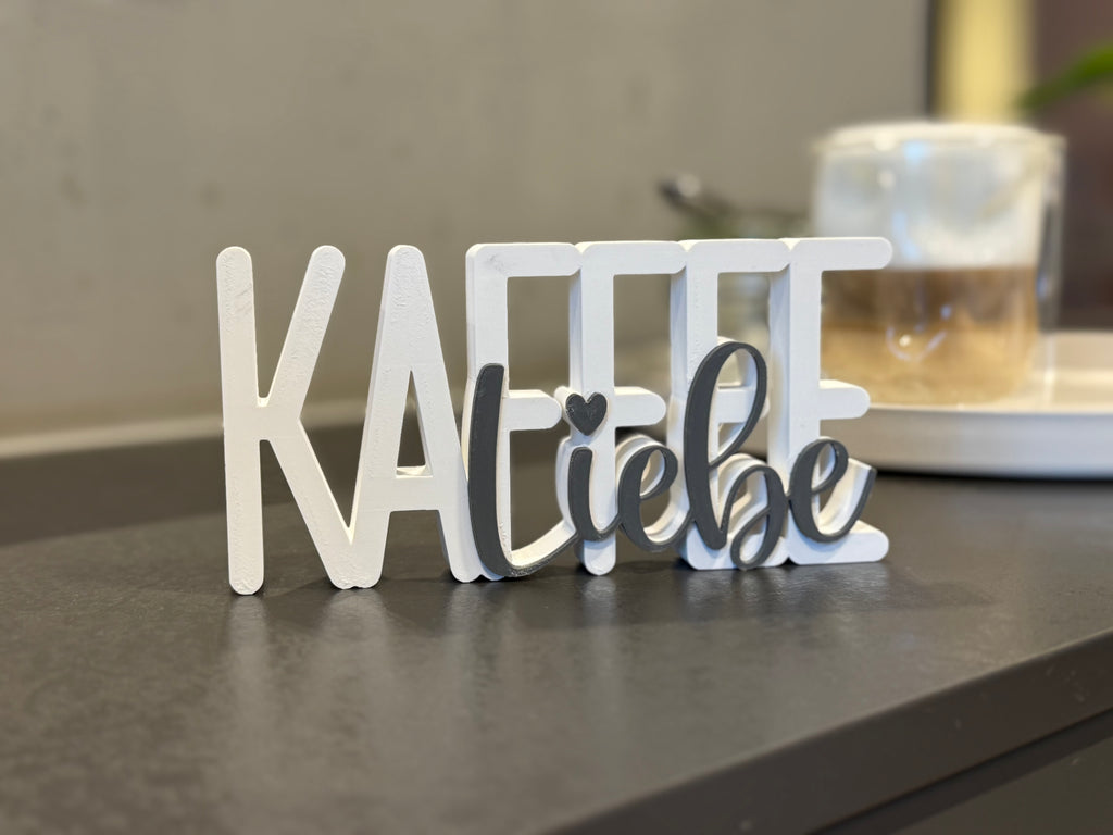 Schriftzug "Kaffee liebe"