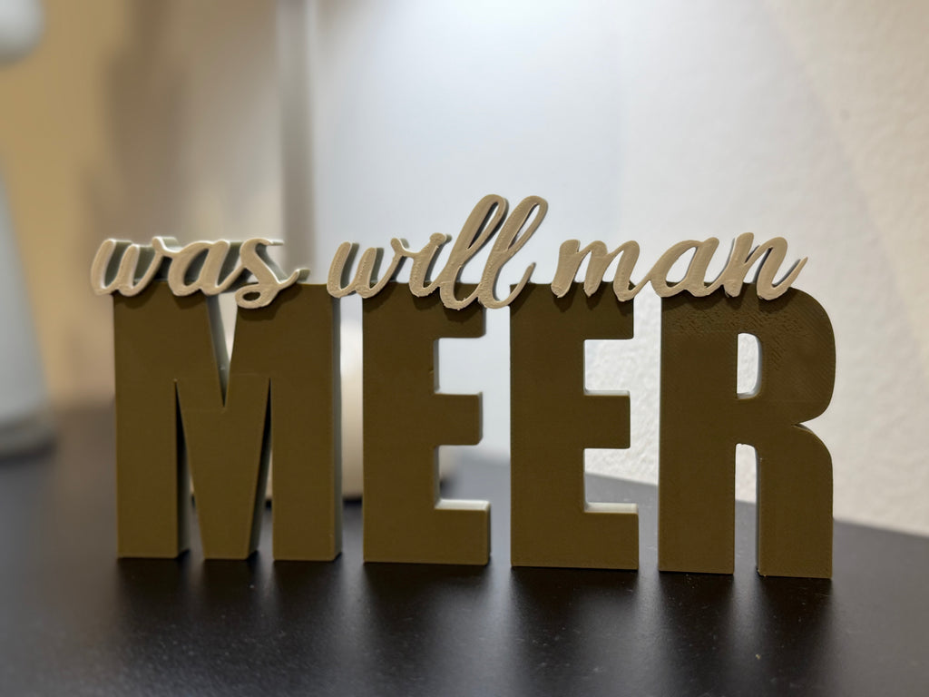 Schriftzug "Meer"