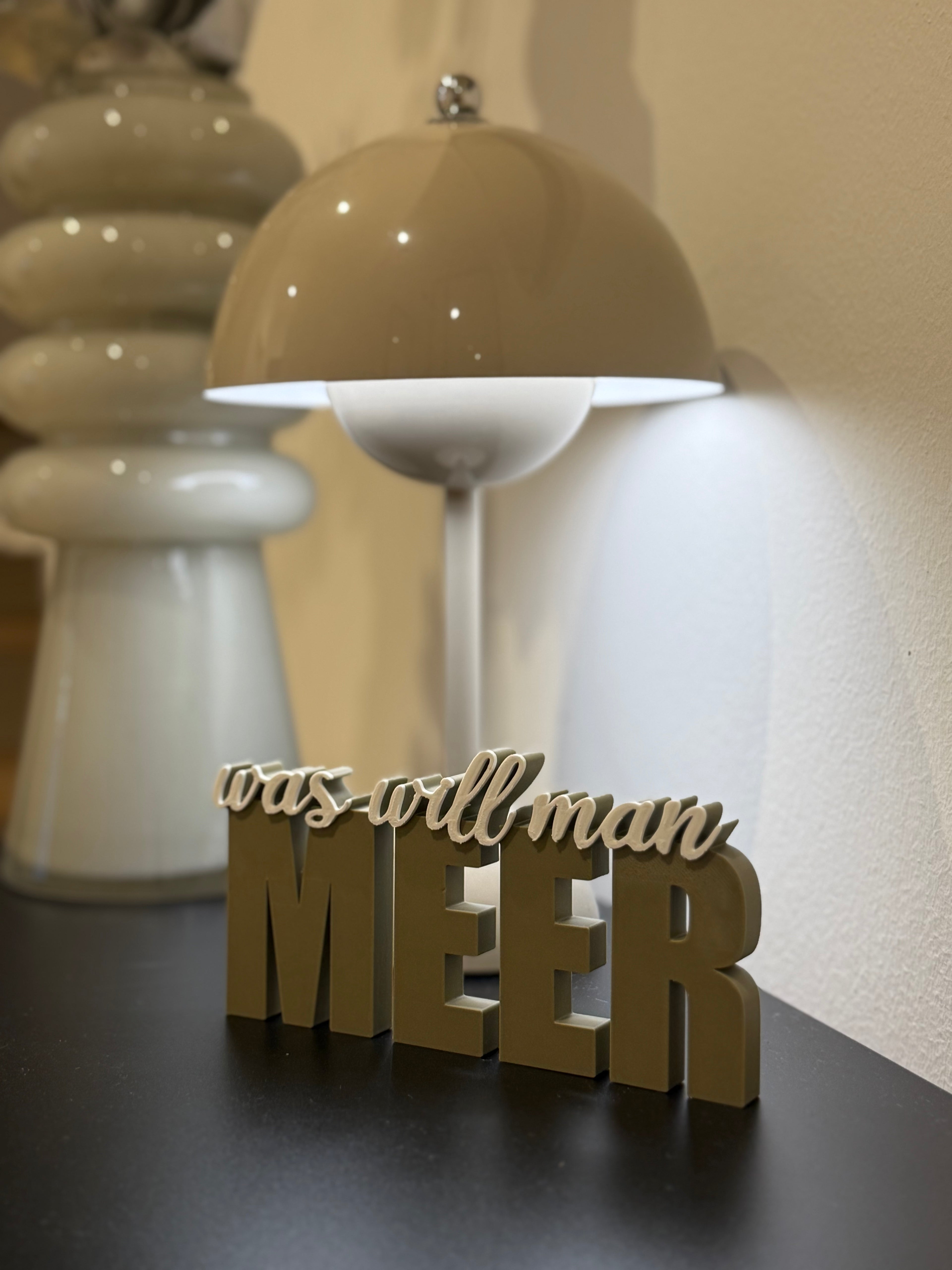 Schriftzug "Meer"