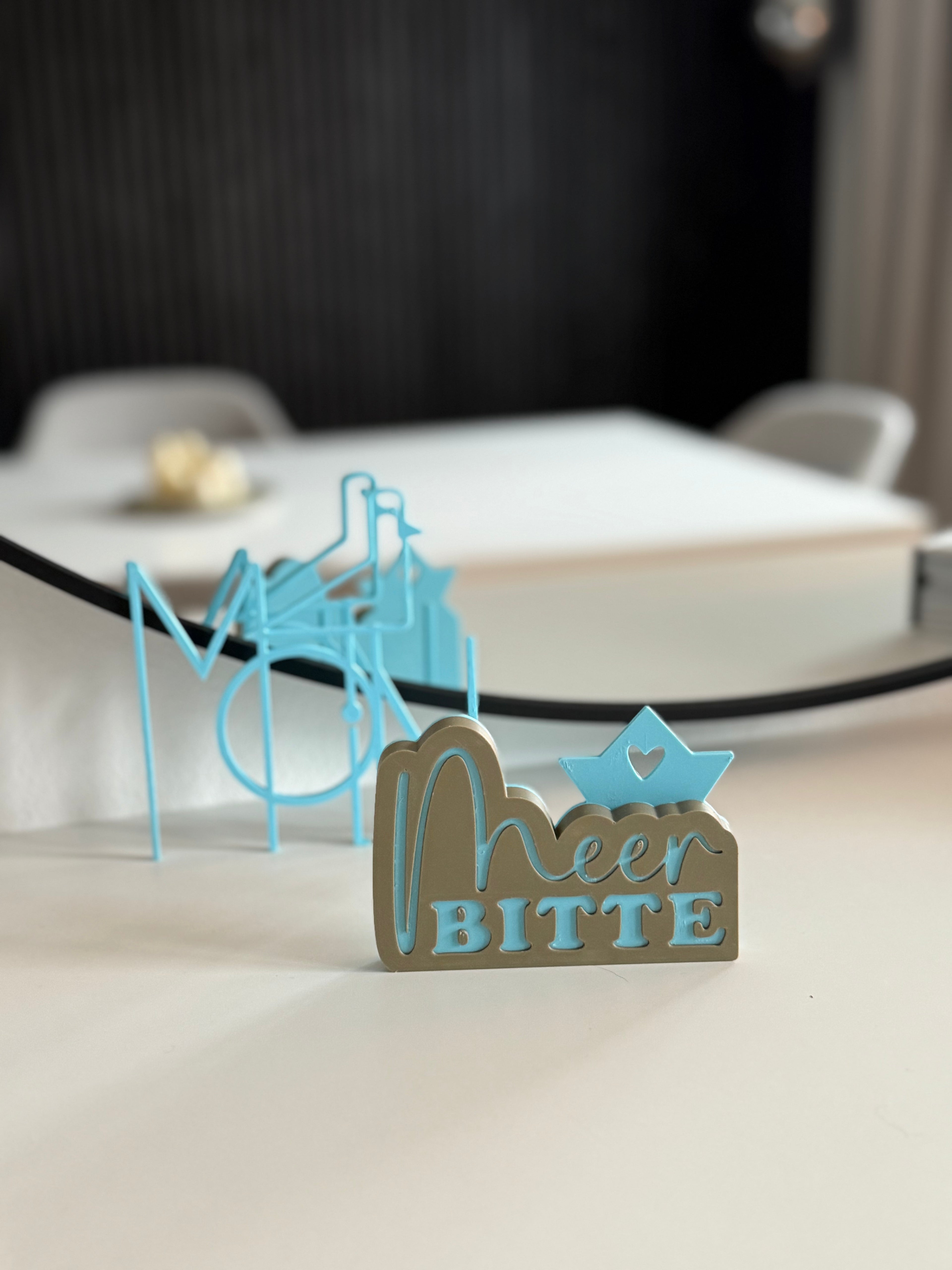 Schriftzug "Meer bitte"